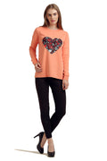 Abstract Hearts Full Sleeve Winter Top - MODA ELEMENTI