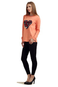 Abstract Hearts Full Sleeve Winter Top - MODA ELEMENTI