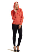 Solid Hood Buttoned Full Sleeve Sweatshirt - MODA ELEMENTI