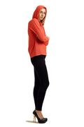 Solid Hood Buttoned Full Sleeve Sweatshirt - MODA ELEMENTI