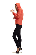 Solid Hood Buttoned Full Sleeve Sweatshirt - MODA ELEMENTI