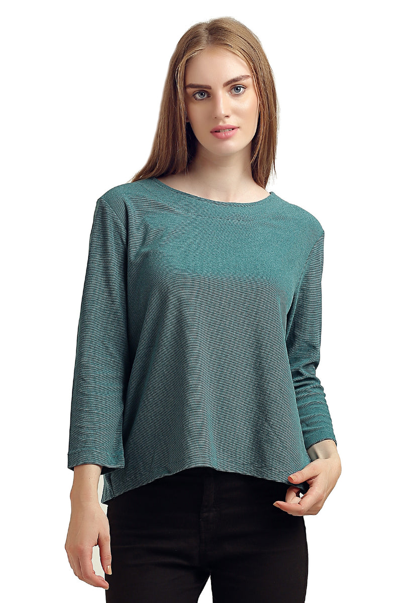 Solid Full Sleeve Majestic Top - MODA ELEMENTI