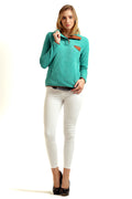Full Sleeve Neck Buttoned Polar Fleece Sweatshirt - MODA ELEMENTI