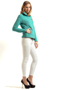 Full Sleeve Neck Buttoned Polar Fleece Sweatshirt - MODA ELEMENTI