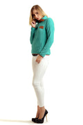 Full Sleeve Neck Buttoned Polar Fleece Sweatshirt - MODA ELEMENTI