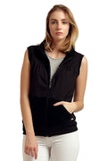 Reversible Front Open Sleeveless Sweatshirt - MODA ELEMENTI