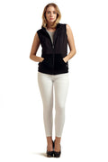 Reversible Front Open Sleeveless Sweatshirt - MODA ELEMENTI