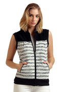 Reversible Front Open Sleeveless Sweatshirt - MODA ELEMENTI