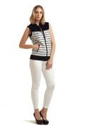 Reversible Front Open Sleeveless Sweatshirt - MODA ELEMENTI