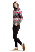Full Sleeve Multicolor Zipper Hooded Sweatshirt - MODA ELEMENTI