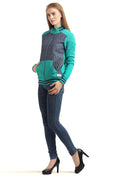Full Sleeve Zipper Mix Sweatshirt - MODA ELEMENTI
