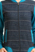 Printed Full Sleeve Zipper Sweatshirt - MODA ELEMENTI