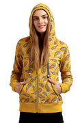 Full Sleeve Printed Zipper Hooded Sweatshirt - MODA ELEMENTI