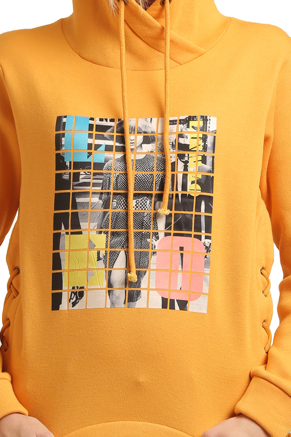 Girl Printed Full Sleeve Hooded Sweatshirt - MODA ELEMENTI