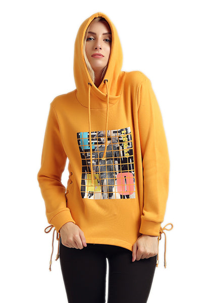 Girl Printed Full Sleeve Hooded Sweatshirt - MODA ELEMENTI