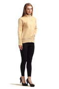 Solid Front Zipper Panel Sweatshirt - MODA ELEMENTI