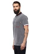 AXMANN Denim Polo Neck Half Sleeve Casual T-shirt - MODA ELEMENTI