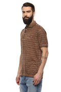 Axmann Self Designed Polo Neck Half Sleeve Casual T-Shirt - MODA ELEMENTI