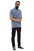 Axmann Striped Collar Casual T-Shirt - MODA ELEMENTI