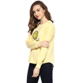 Yellow Solid Round Neck Winter Top - MODA ELEMENTI