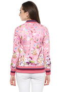 Floral Print Full Sleeve Zipper Sweatshirt - MODA ELEMENTI