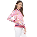 Floral Print Full Sleeve Zipper Sweatshirt - MODA ELEMENTI