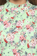 Floral Full Sleeve Flair Maxi Dress - MODA ELEMENTI
