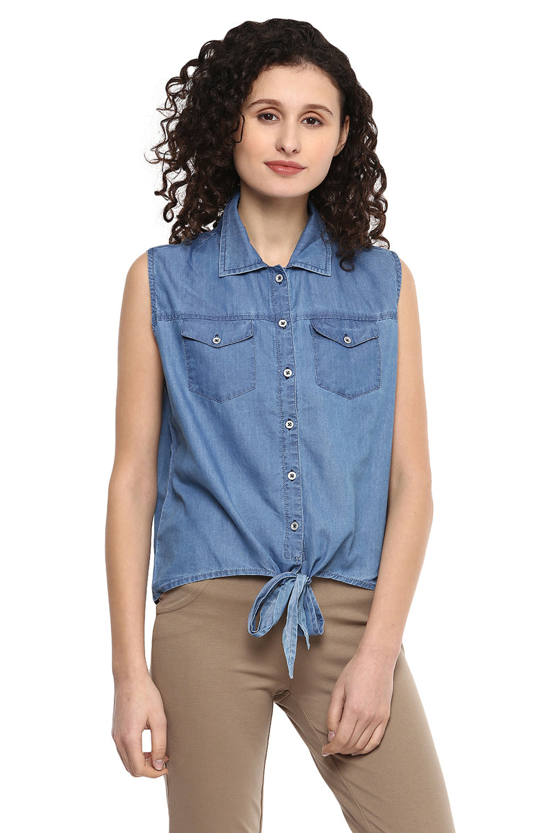 Love Summer Front Knot Shirt - MODA ELEMENTI