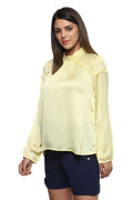 Shoulder Embroidered Casual Top - MODA ELEMENTI