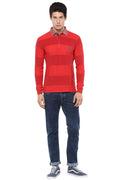 Axmann Full Sleeve Striped Collar T-shirt
