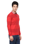 Axmann Full Sleeve Striped Collar T-shirt