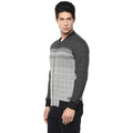 Axmann Full Sleeve Checkered Zipper Sweatshirt - MODA ELEMENTI