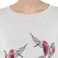 Loving Birds Embroidered Round Neck Jumper - MODA ELEMENTI