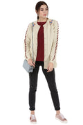 Minimal Floral Buttoned Cardigan - MODA ELEMENTI