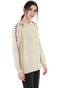 Minimal Floral Buttoned Cardigan - MODA ELEMENTI