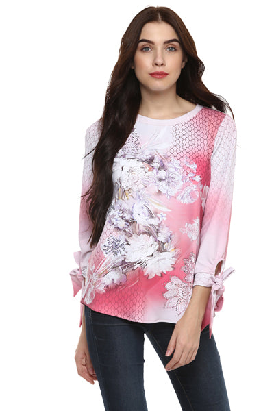 High Street Fashion Floral Printed Winter Top - MODA ELEMENTI