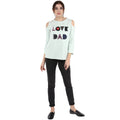 Love Dad Round Neck Cold Shoulder Winter Top - MODA ELEMENTI