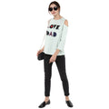 Love Dad Round Neck Cold Shoulder Winter Top - MODA ELEMENTI