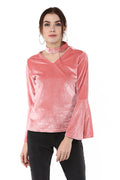 Attitude Bell Sleeve V Neck Winter Top - MODA ELEMENTI