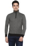 Axmann Full Sleeve Printed Zipper Pullover - MODA ELEMENTI