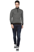 Axmann Full Sleeve Printed Zipper Pullover - MODA ELEMENTI