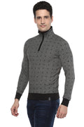 Axmann Full Sleeve Printed Zipper Pullover - MODA ELEMENTI