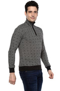 Axmann Full Sleeve Printed Zipper Pullover - MODA ELEMENTI
