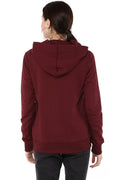Solid Elegance Hood Zipper Sweatshirt - MODA ELEMENTI