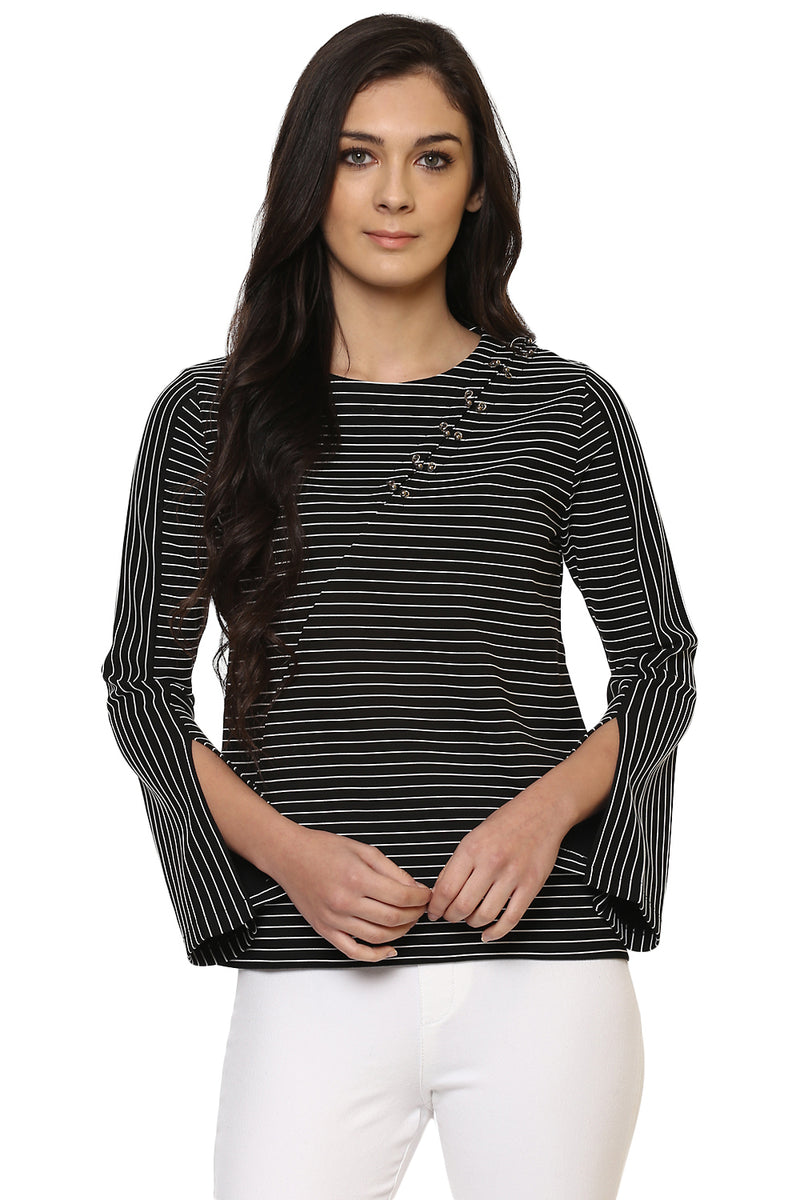Stripe Row Winter Top