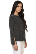 Stripe Row Winter Top