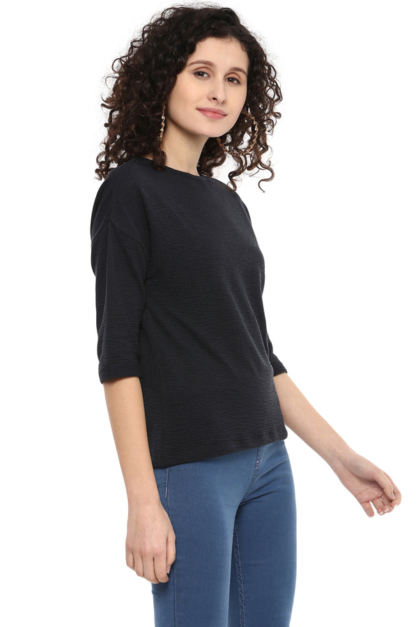 Laser Strip Duster Casual Top - MODA ELEMENTI