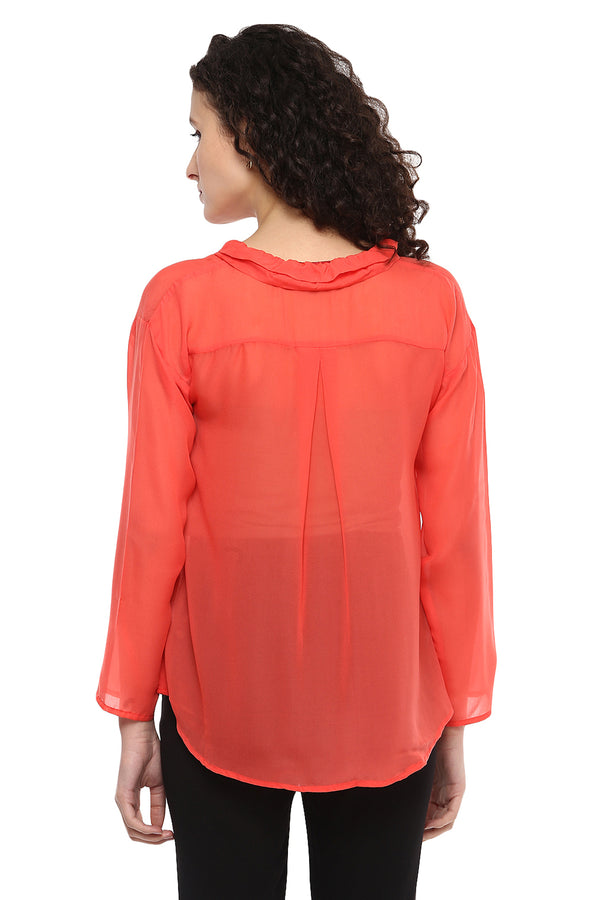 Front Tie Shirt Style Top - MODA ELEMENTI