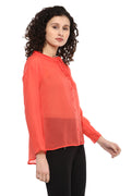 Front Tie Shirt Style Top - MODA ELEMENTI
