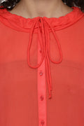 Front Tie Shirt Style Top - MODA ELEMENTI